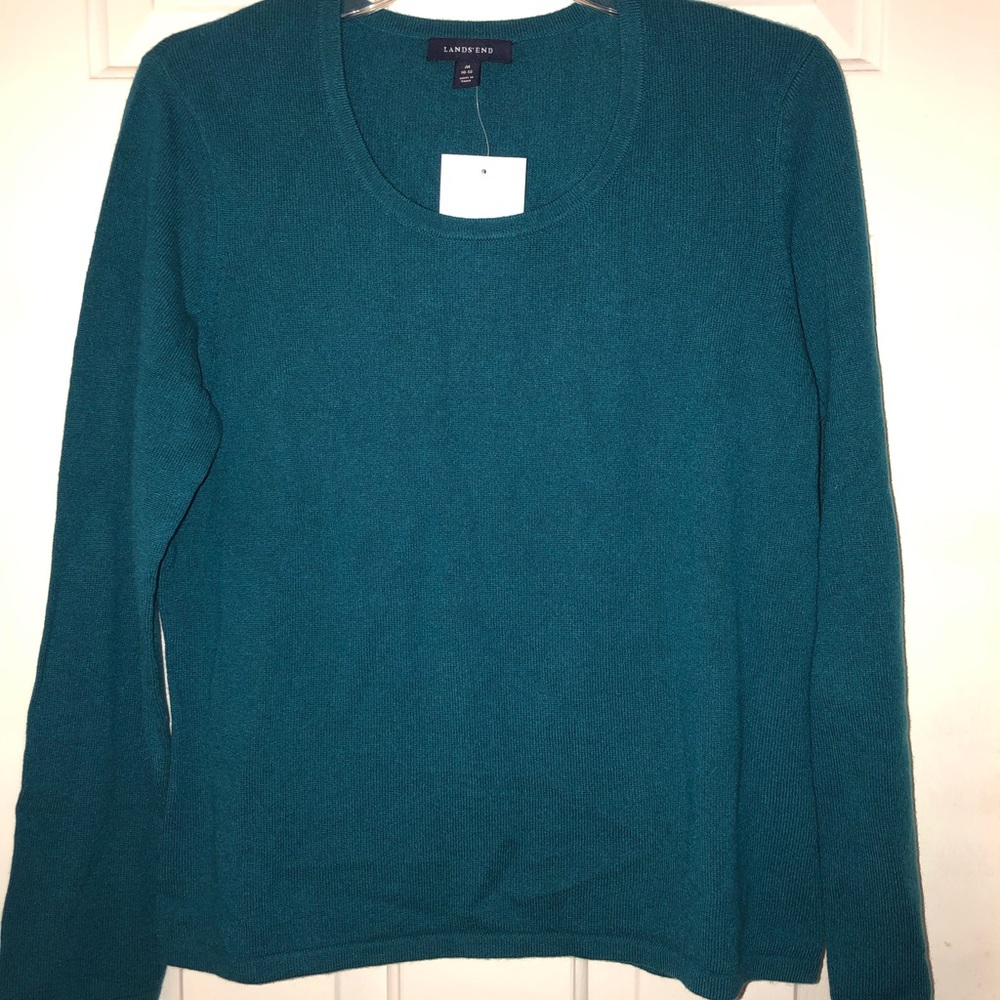 Land’s End Cashmere Crewneck Sweater, Med, New!